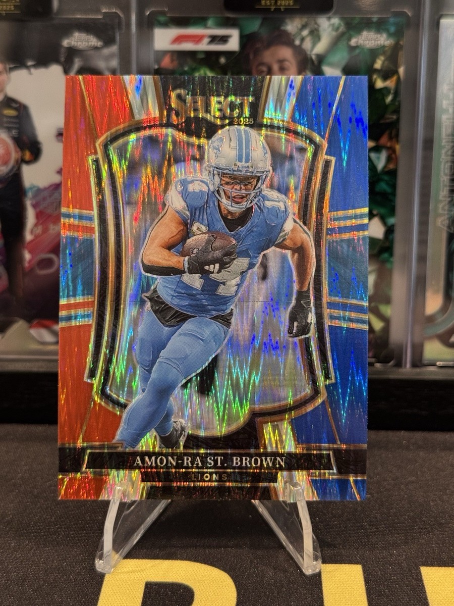2025 Panini Select Amon-Ra St. Brown Premier Level Red & Blue