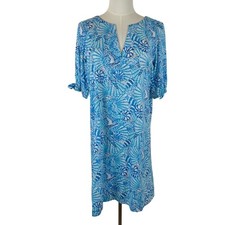 Lilly Pulitzer Easley Short Sleeve Dress Amalfi Blue By The Seashore XXL NWT
