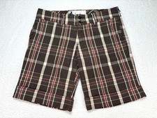 Abercrombie & Fitch Women's Size 10 Plaid Brown Casual Shorts NEW