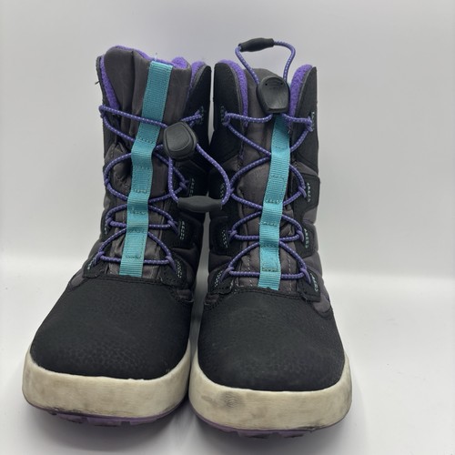 Merrell Snow Bank 4.0 Stivali Impermeabili per Bambini - Nero/Viola/Turq, Taglia 2 - Foto 2 di 7