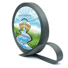 Country Brook Design  5/8 Inch Charcoal Heavy Duty Nylon Webbing, 50 Yards