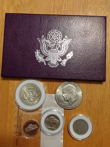 US Mint Silver JFK 40%.Mint Proof Set. IKE BIG Dollar. Buffalo, V, Proof Nickel.