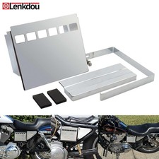 Kit de cubierta de batería cromada ranurada para Harley Sportster XLH1200 XLH883 1991-1997