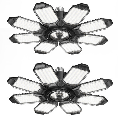 LED Garage Lights 250W - 6500K Garage Lights Ceiling LED, 25000LM Deformable ...