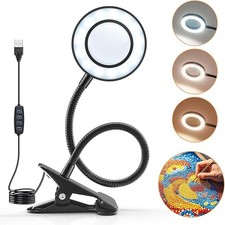 Magnifying Glass with Light 10X Magnifying Lamp, 9W*48 LED for Craft Hobbies
