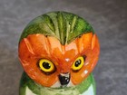 Vtg Genuine Alabaster Owl Figurine Hand Carved & Painted Made in Italy — photo 8