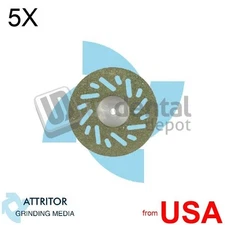 5X LOT of ATTRITOR - Mounted Diamond Disc Perforated Double Side 0.20mm t 124111