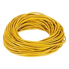 11 Yards 1.5mm Round Leather Cord Lacing String for DIY Crafts Yellow