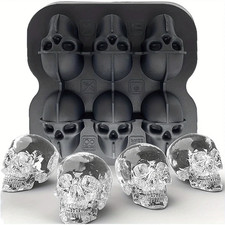 1pc Skull Ice Ball Mold Silicone 3D Ice Cube ...