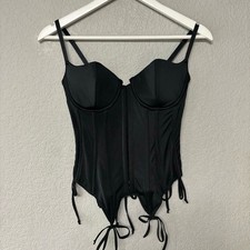 Victoria s Secret Y2K 2005 Black Stretchy Corset Size 36C