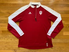 Adidas Indiana Hoosiers 1/4 Zip Pullover Shirt Mens Sz Small Red NCAA