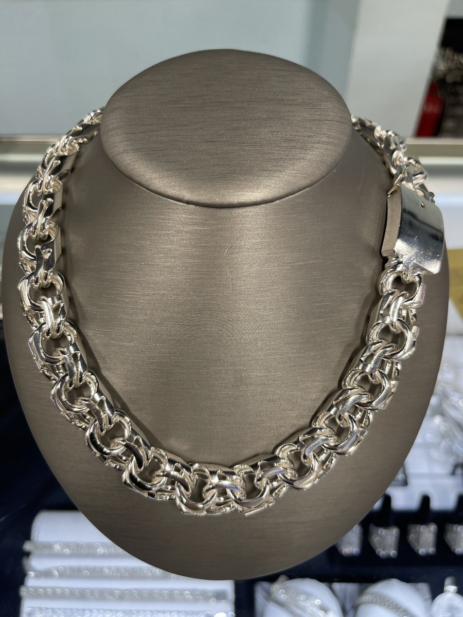 167 Grams Solid Heavy Custom Sterling Silver 925 26 inch Handmade
