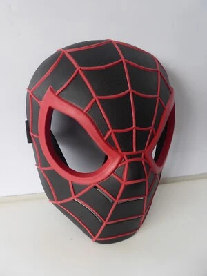 Marvel Ultimate SPIDERMAN Web Warriors Black Red Face Mask Miles Morale Hasbro - Image 1 of 4