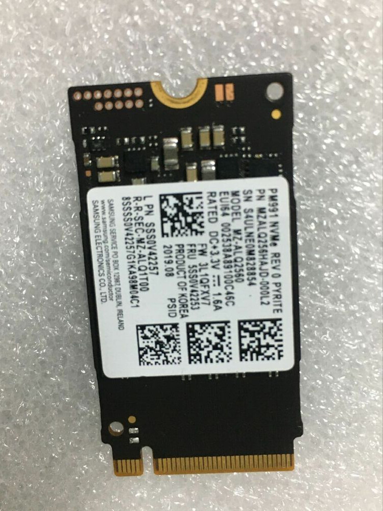 Samsung 256gb SSD M.2 2242 Pm991 NVMe Mzalq256hajd-000l2 Mz