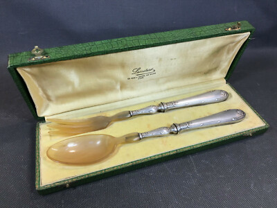 Couverts à Salade Anciens - Fourchette Et Cuillère Bois - Vintage