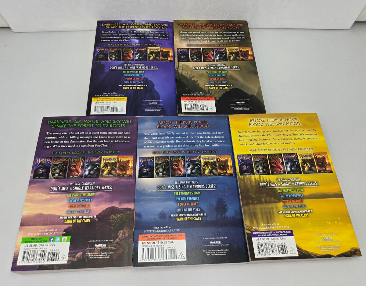 Warriors: The New Prophecy by Erin Hunter Books 1-5 NEW