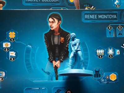 Renee Montoya Female Batman Monolith Games Brettspiel Figur & Karte Kickstarter 