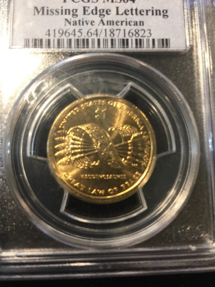 2010 Sacagawea dollar Missing Edge Lettering Pcgs Ms64 - Image 2 of 4