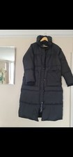 Zara Black Long Puffer Coat Size M Used