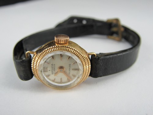 Vintage Rodania 18K GOLD Wind Up Ladies Watch SOLID YELLOW GOLD CASE 15mm - Picture 4 of 9