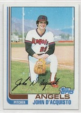 1982 Topps Baseball Card #58 John D'Acquisto-Calfornia Angels