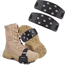 Crampon Traction Ice Cleats For Boots Anti Slip Shoe Grips, 7 Point Ice Spikes