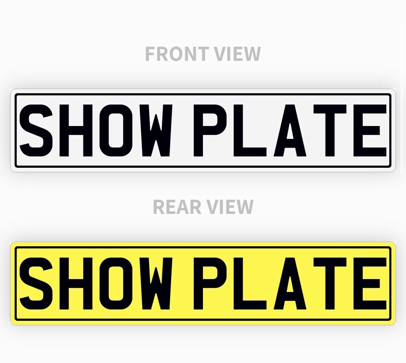 Premium Front Back Show Custom Plates Printed On Number Plates NOT Road