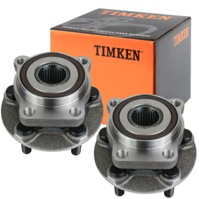 Pair TIMKEN Front Wheel Bearings and Hub for 2005-2014 Subaru Outback Legacy