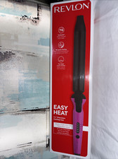 REVLON Easy Heat - 1 1/4" Precision Curling Iron Pink Long Ceramic Barrel Dual V