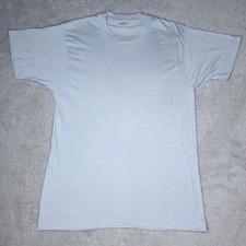 Vintage 80s Screen Stars Blank T-shirt Medium/Small Bluish Gray Single Stitch