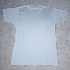Vintage 80s Screen Stars Blank T-shirt Medium/Small Bluish Gray Single Stitch