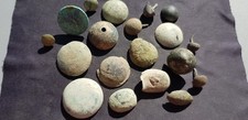 Very rare large lot of Roman bronze stud mounts Please read description! L110g