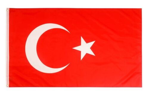 Drapeau drapeau Turquie Bayrak 150 x 90 cm drapeaux turcs Türkiye Bayragi drapeaux - Photo 1 sur 7