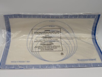 New Tupperware Blue Silicone Wonder Mat For Rolling Out Cookies & Pie Crust