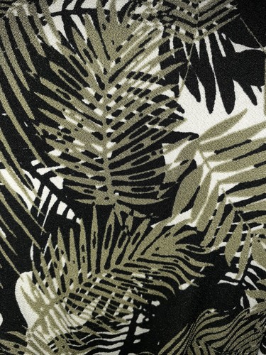 JONES NEW YORK Size 16 Shift Dress Green Black White Leaves Sleeveless Stretch - Picture 3 of 5