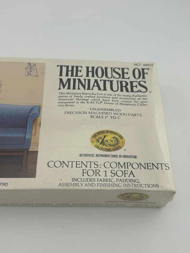 Sofá Casa de Miniaturas SELLADO Casa de Muñecas Muebles Vintage Miniatura Foto 3 de 4