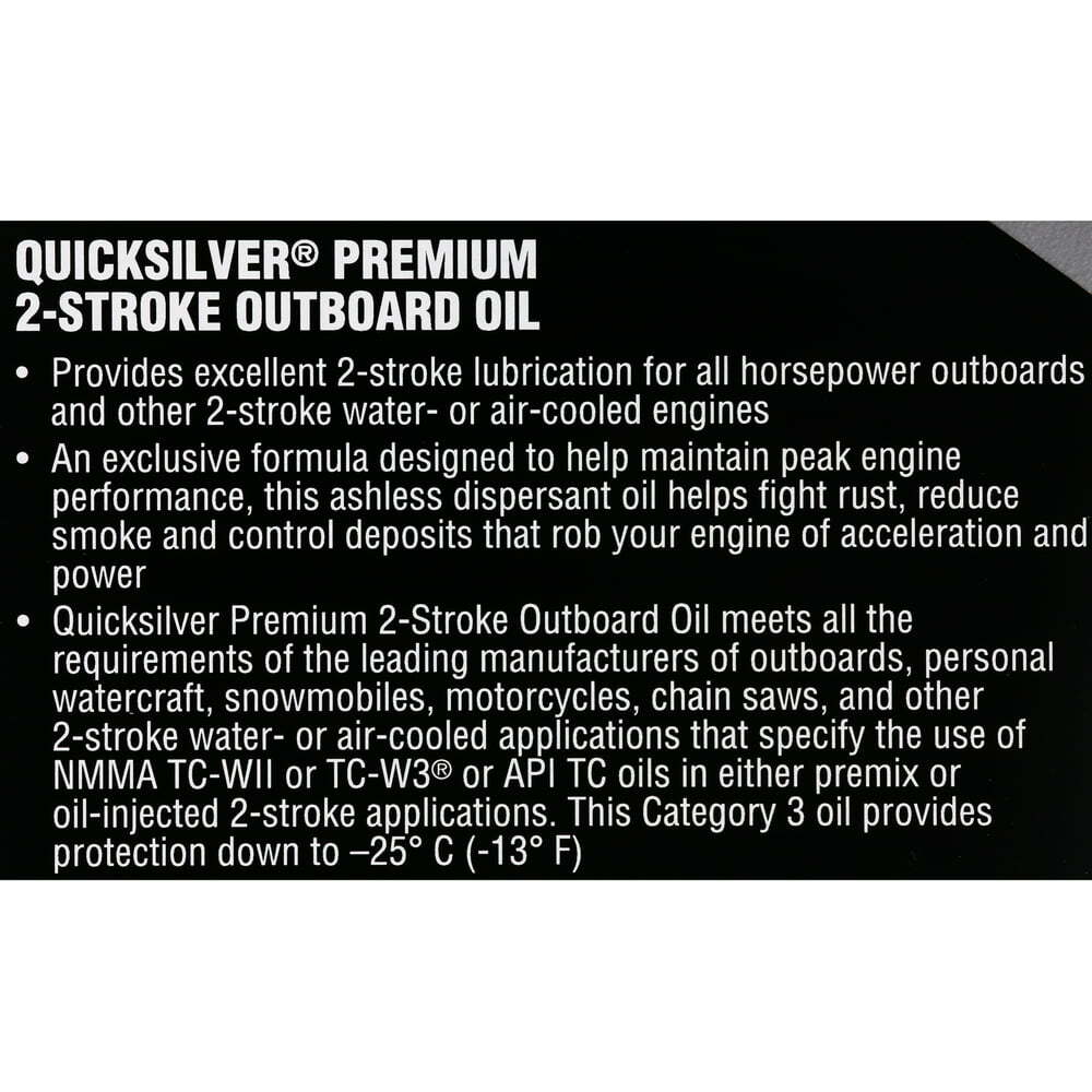 Quicksilver Premium 2-Stroke Engine Oil &ndash; Outboards and Powersports - 1 Gallon