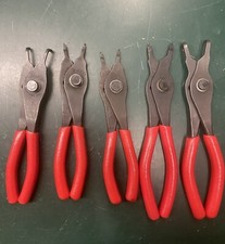 Snap-on 5 Pc Angle Straight Tip Usa Snap Ring Pliers Set