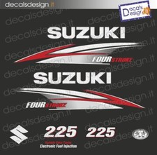 Adesivi motore marino fuoribordo Suzuki 225 cv  four stroke 2010 barca stickers