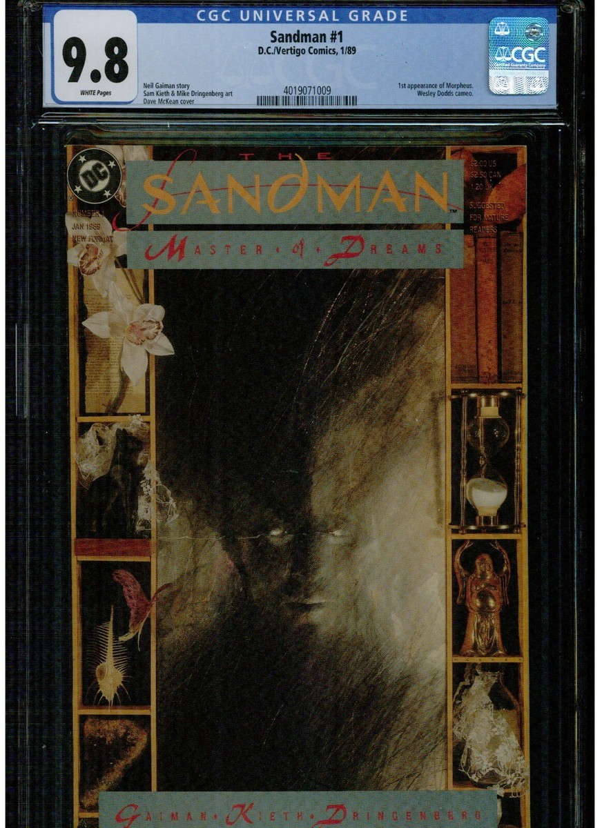 SANDMAN #1 CGC 9.8 MINT WHITE PAGES DC COMICS 1989 1ST APPEARANCE