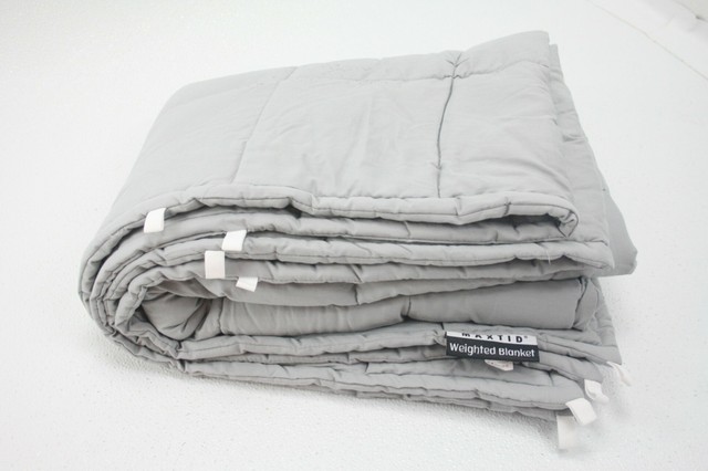 MAXTID Weighted Blanket Adults 15lbs 48"x72" Twin Size Premium Grey