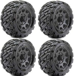 Pneus Et Roues ARRMA Granite 4x4 – Modèles DBoots Fortress, Noirs, 14 Mm – Neuf Pour 3s BLX/Mega