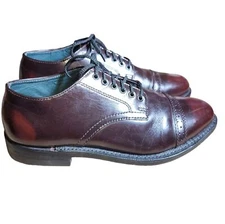 Executive Imperials Style 607502 Reddish Brown Leather Cap Toe Oxfords Size 8EE