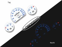 Selbstleuchtende Tachoscheiben Plasma Tacho Opel Corsa B O DZM 0-200Kmh