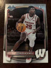 2025-26 Bowman Chrome John Blackwell BCP-78 1st Bowman Wisconsin Badgers