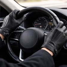 Sheepskin Leather Gloves Cashmere Lined Touchscreen Winter Driving