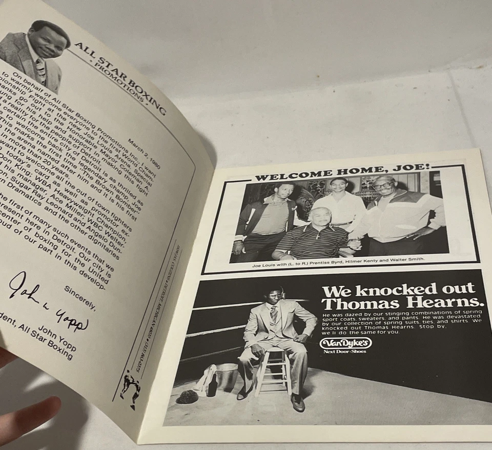 Thomas Hearns Vs Angel Espada Onsite Boxing Program - Image 3 of 4