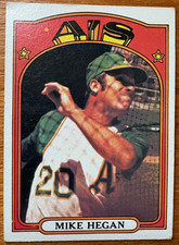 Mike Hegan 1972 Topps Baseball #632 - EX -  Oakland Athletics