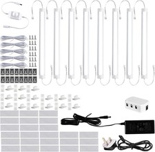 LABOREDUCER Under Cabinet Lighting Wired Plug in or Hardwired 8 Pack,11inch Link