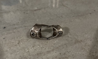 Uno De 50 Silver Unique Hinge Design Ring with Gemstone Accents